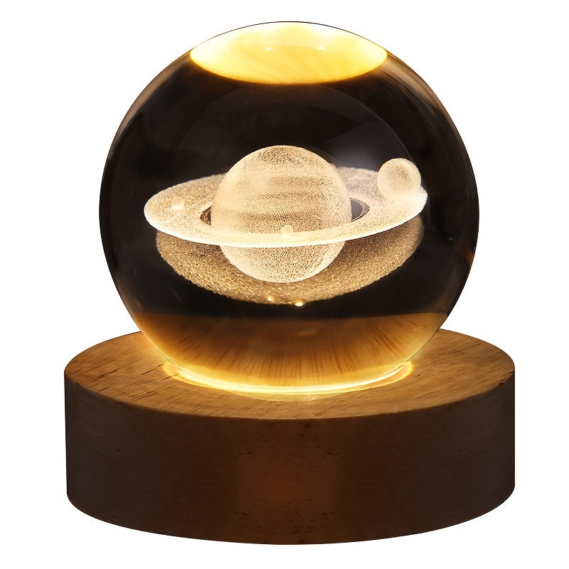 Champagne Apollo Home & Garden 3D Galaxy Crystal Ball Night Light