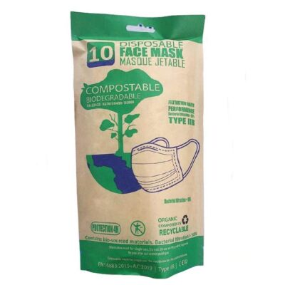 Cerulean Aura Kitchen Compostable Face Masks - Certified - Medical Grade Type 2