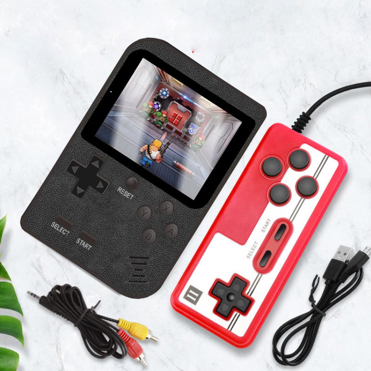 Salmon Lucky Tech Accessories Portable Game Pad With 400 Games Included + Additional Controller