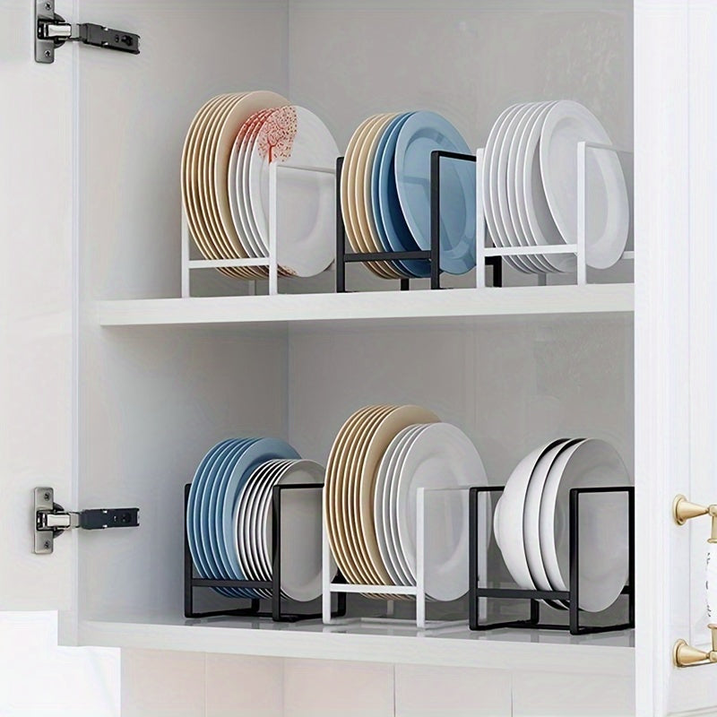 Champagne Apollo Home & Garden 3pcs Metal Plate Rack Storage Box - Vertical Rack Holder for Kitchen