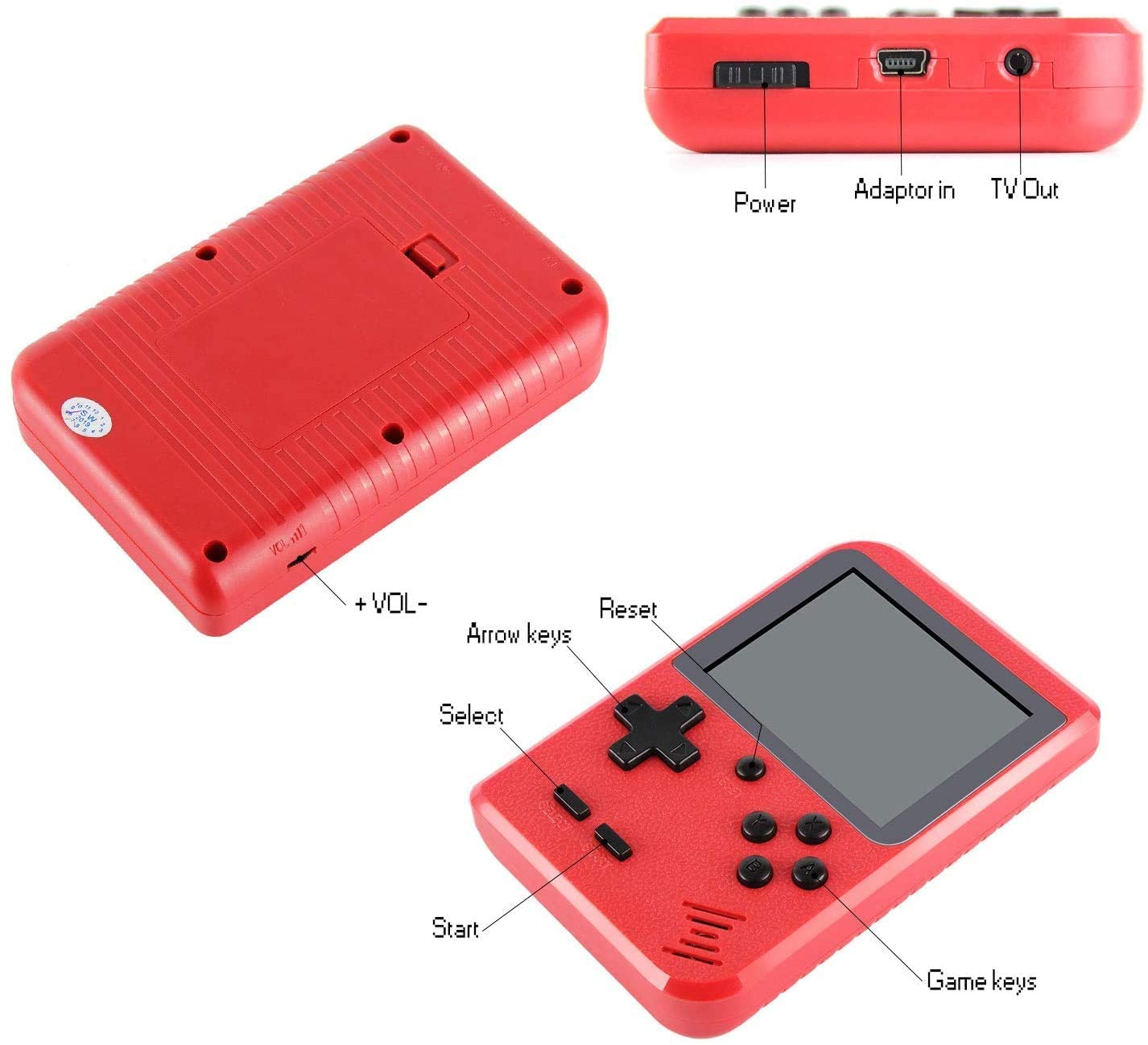 Salmon Lucky Tech Accessories Portable Game Pad With 400 Games Included + Additional Controller