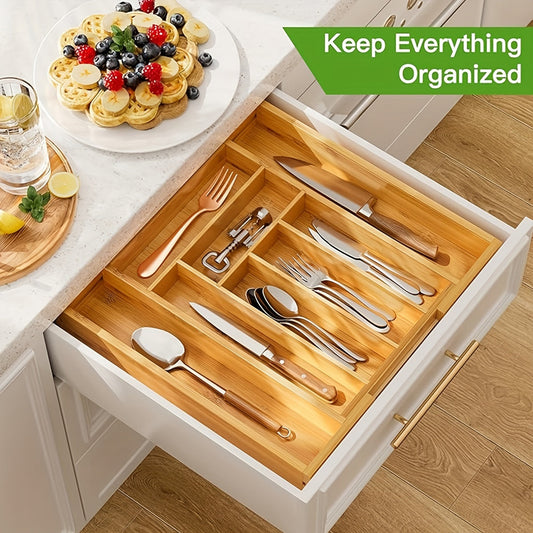 Champagne Apollo Home & Garden Premium Bamboo Kitchen Drawer Organizer