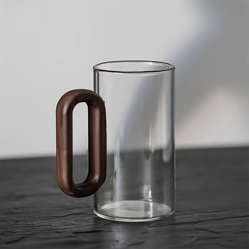 Champagne Apollo Home & Garden Ecofriendly Glass Mug Set with Dark Walnut Handle