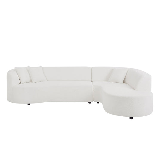 Sangria Beech Furniture Convertible Modular Sectional Sofa with Right Chaises L-Shaped Corner