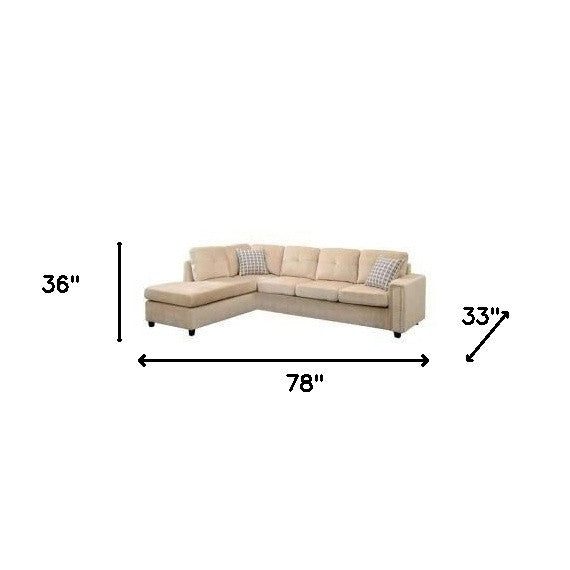 Jade Furniture Gray Velvet Reversible Sectional Sofa