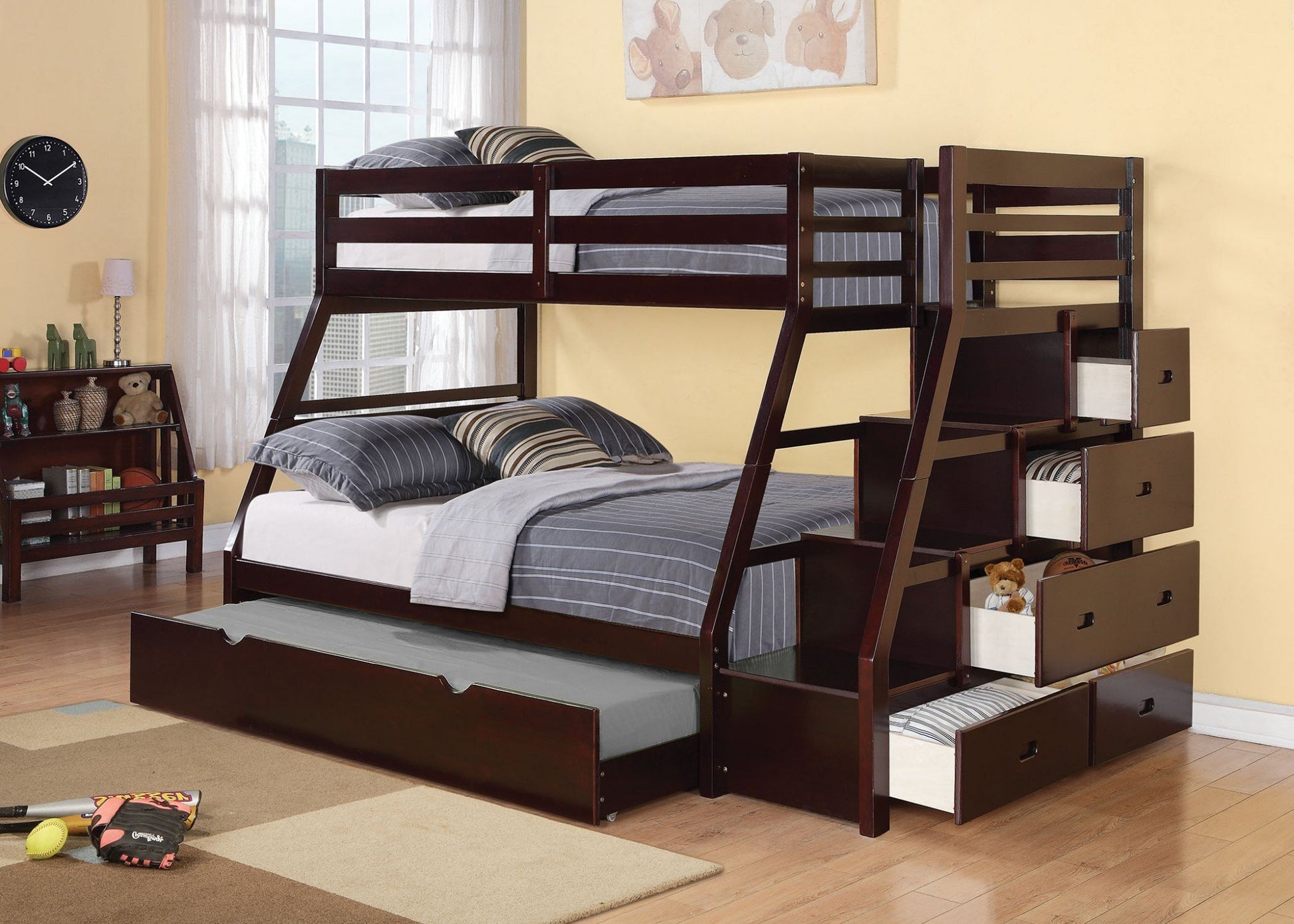 Jade Furniture Espresso Pine Wood Bunk Bed (Twin/Full)