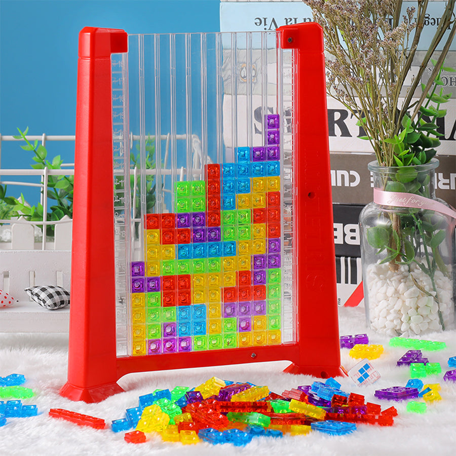 Maroon Asteria Toys 3D Tetris Game Colorful 3D Puzzle Tangram Math Toy