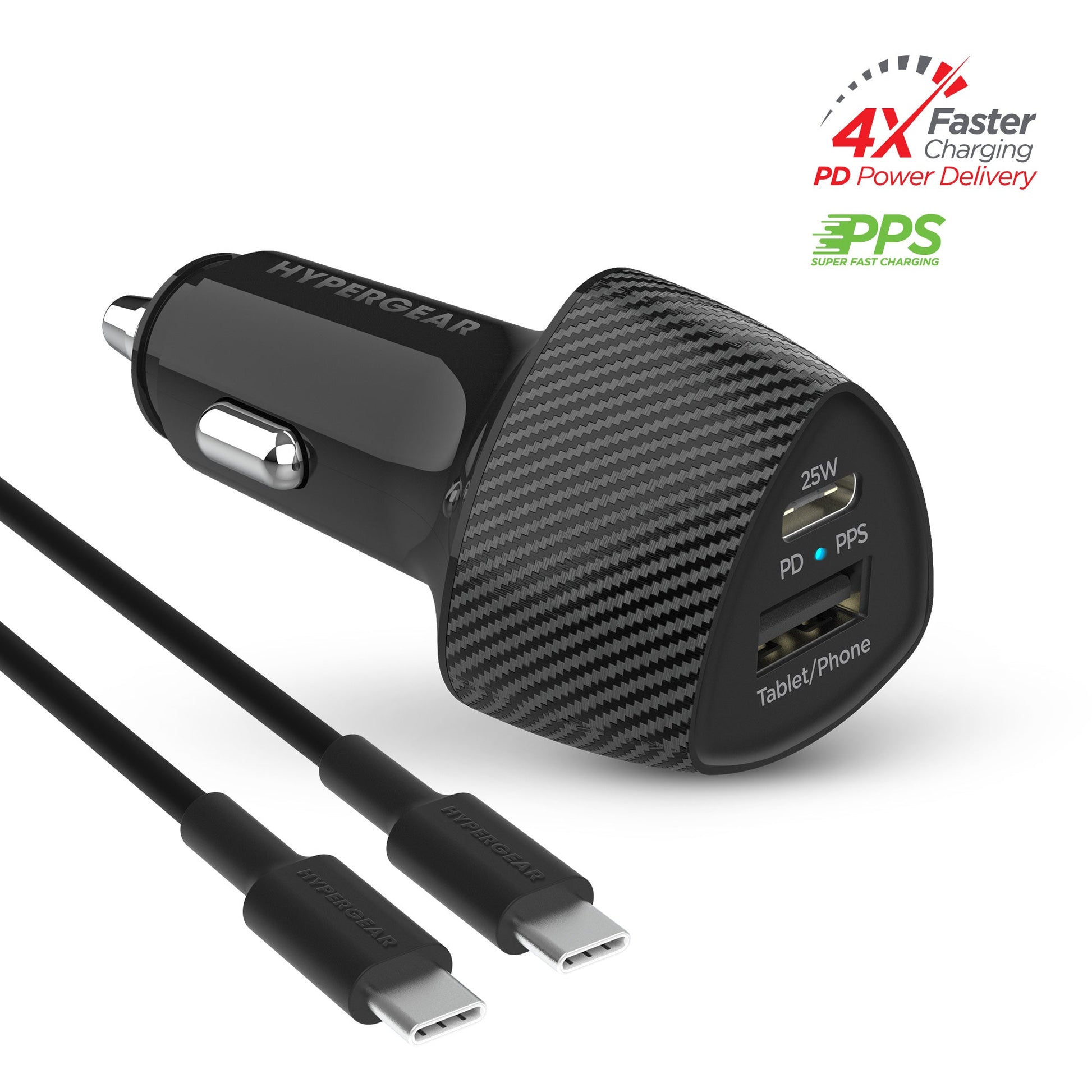 Sky Iapetus Mobile & Laptop Accessories HyperGear SpeedBoost 25W USB-C Car Fast Charger