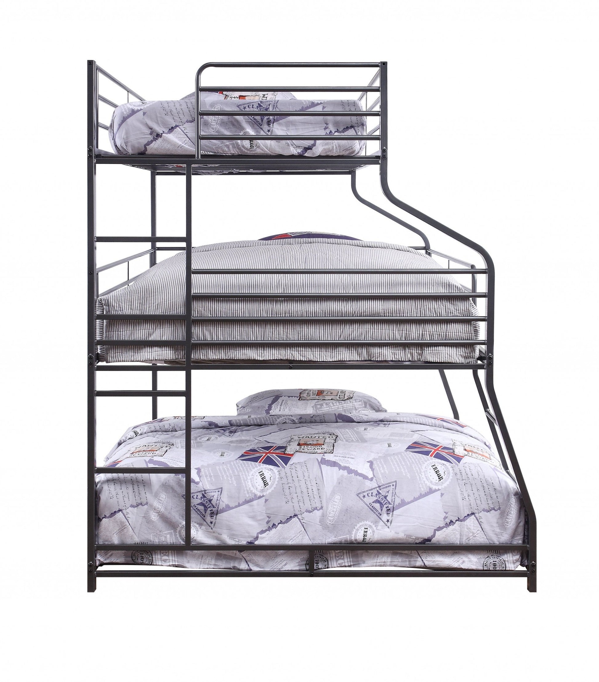 Jade Furniture Gun Metal Triple Bunk Beds