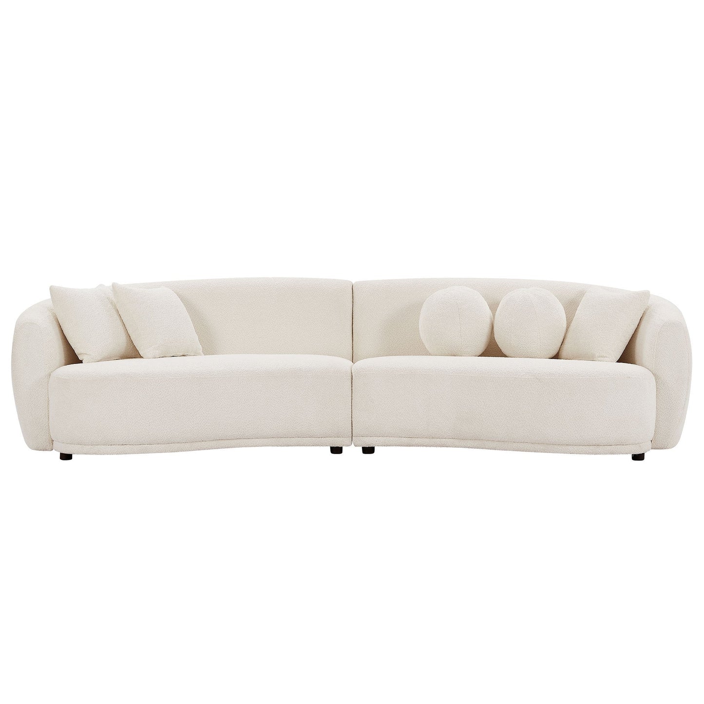 Sangria Beech Furniture Sofa Soft Comfy Teddy Fabric Upholstered Deep Seat Sectional Couch