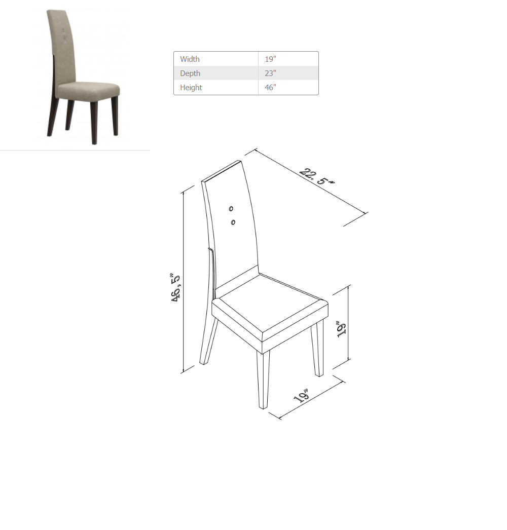 Jade Furniture Wenge Dining Table and 6Pc Chair Set