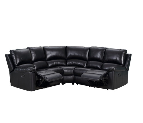 Jade Furniture 80inches X 80inches X 39inches Black Power Reclining Sectional