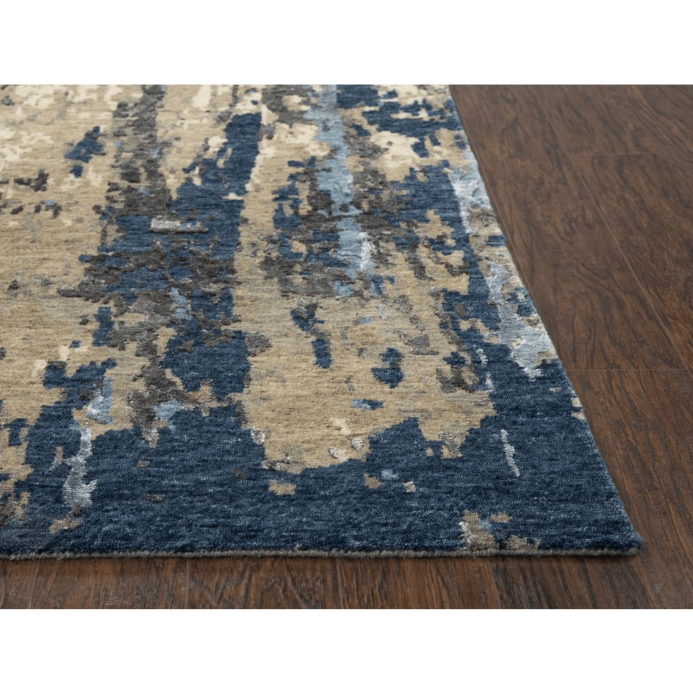 Lavender Windroot Bath & Beauty Hand Knotted Cut Pile Wool/ Viscose Rug, 8' x 10'