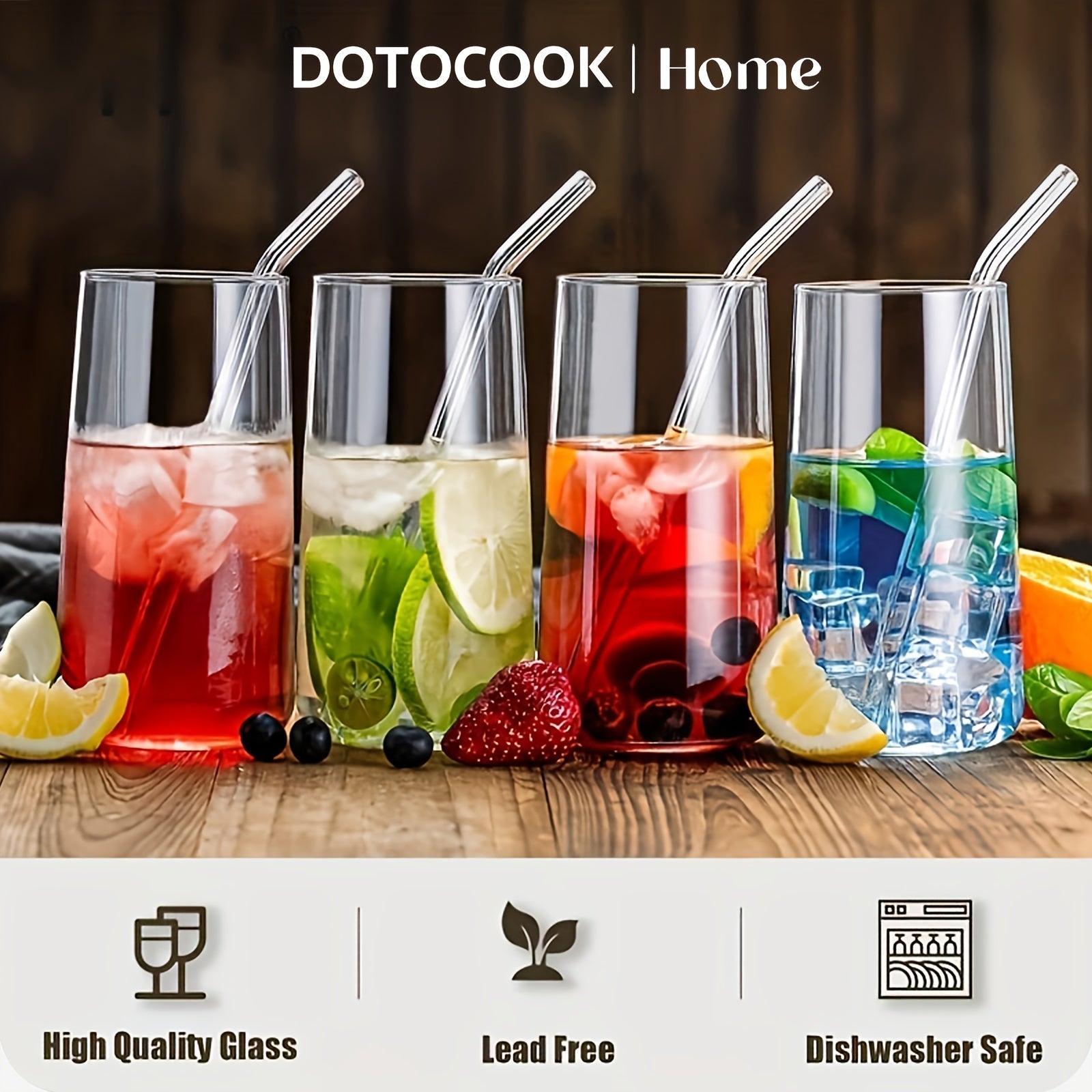 Champagne Apollo Home & Garden DOTOCOOK 15.5 Multipurpose 6 Set Highball Glasses