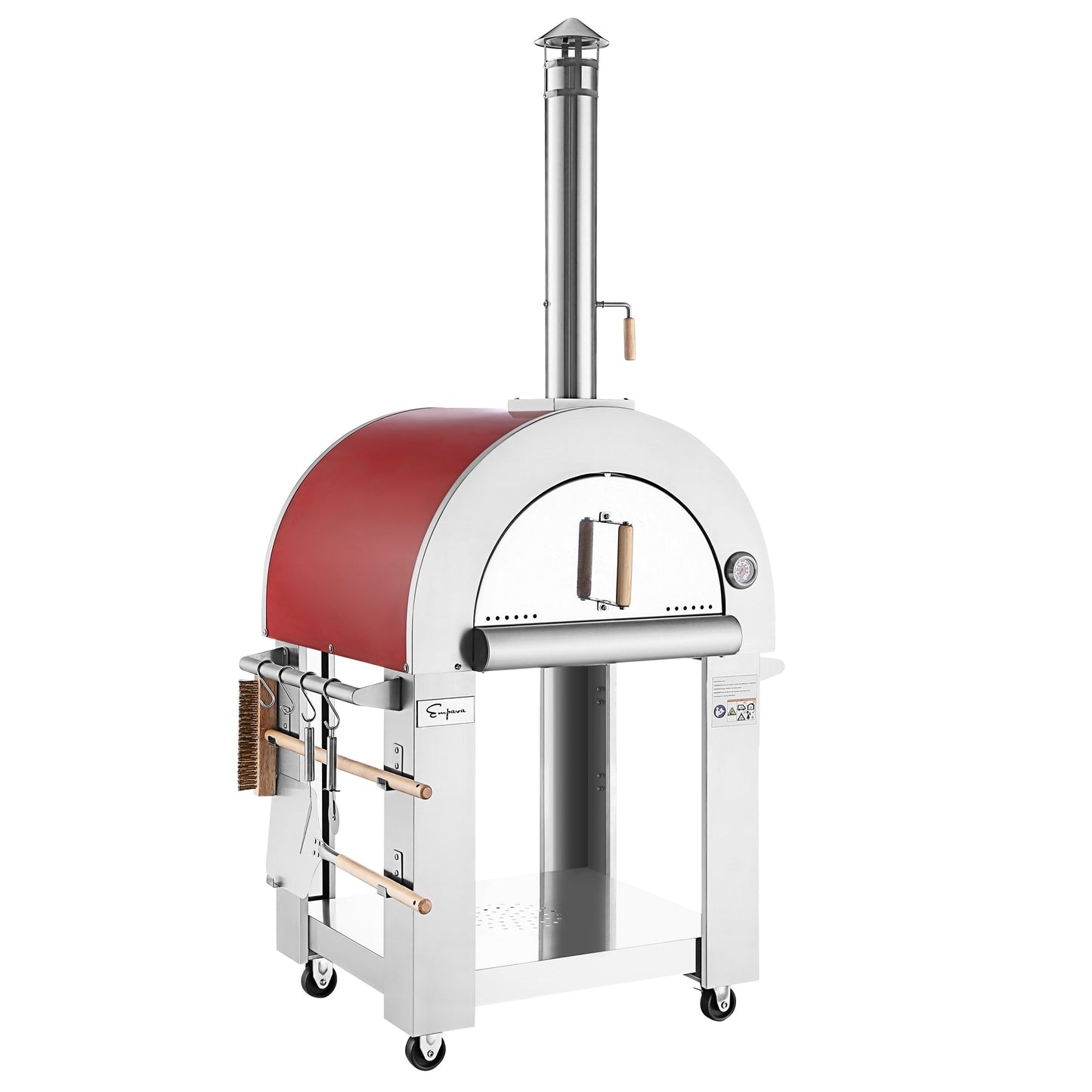 Burgundy Eunostus Kitchen Empava PG06 Outdoor Wood Fired Pizza Oven