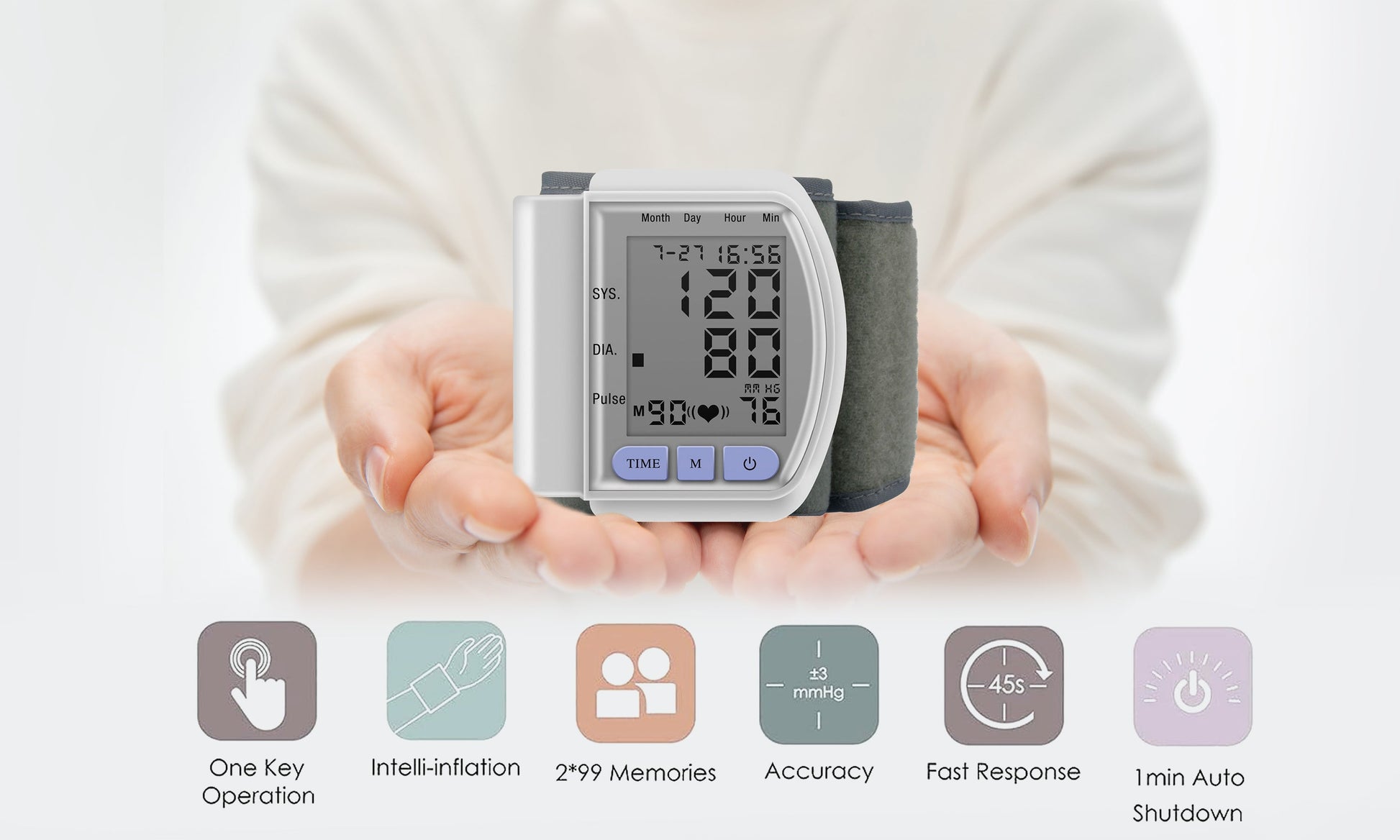 Pink Iolaus Healthcare Real-Time Health Monitoring Kit with Forehead Thermometer & Blood