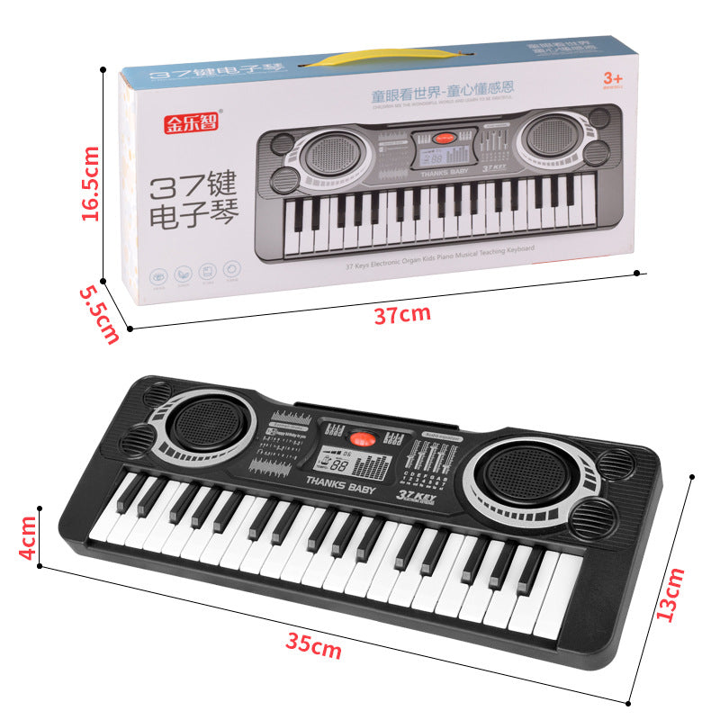 Maroon Asteria Toys Kid's 37-key Electronic Musical Instrument Piano