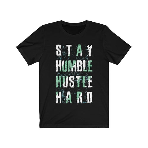 Plum Charlie Men's Clothing Plum Charlie Men's "Stay Humble Hustle Hard" Lettering T-Shirt