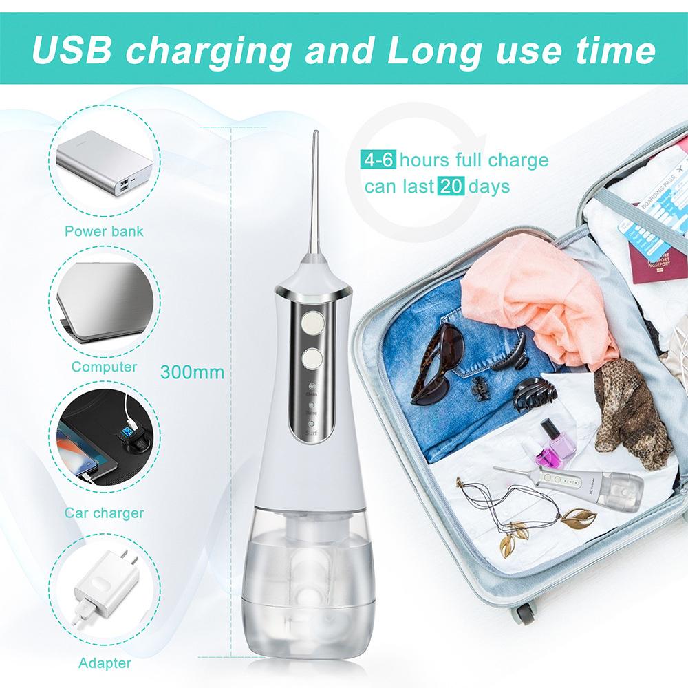 Pink Iolaus Healthcare 350ml Large Water Tank Dental Flushing Device USB Charging Irrigator