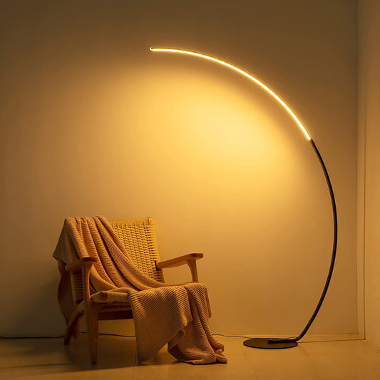 Sangria Apricot Home Decor RGBW Modern Curve Floor Lamp | New Version