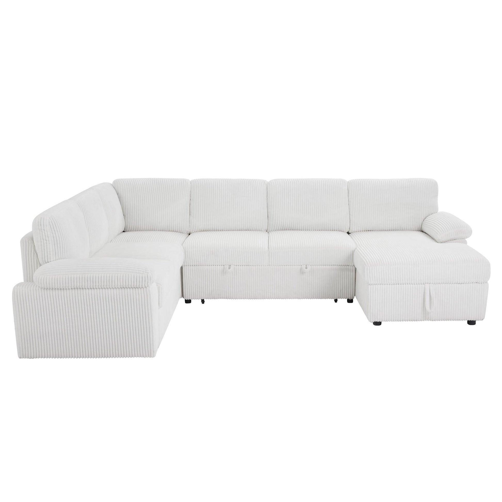 Sangria Beech Furniture Oversized Modular Storage Sectional Sofa