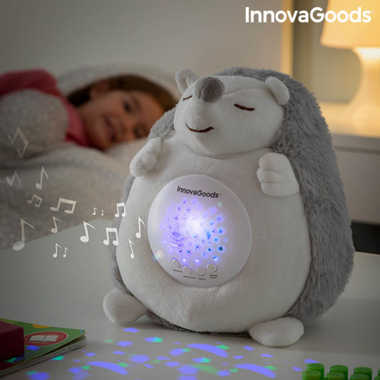 Bigbuy Toys InnovaGoods Spikey The Hedgehog Soft Toy with White Noise and Nightlight Projector