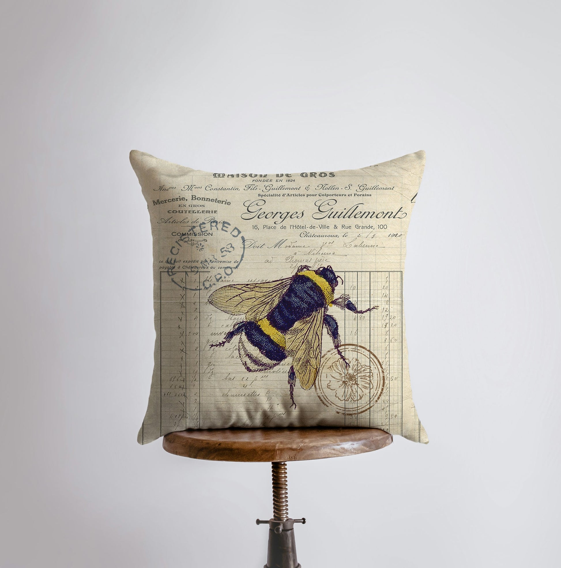 Maroon Abderus Home Decor Bee | Honey Bee | Pillow Cover | Pillow | Farmhouse Decor | Home Décor