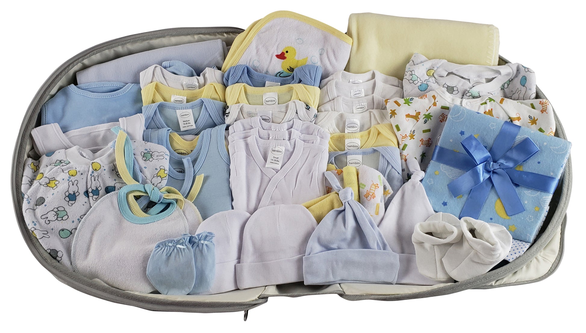 Emerald Clover Kids & Babies Boys 44 pc Baby Clothing Starter Set with Diaper Bag