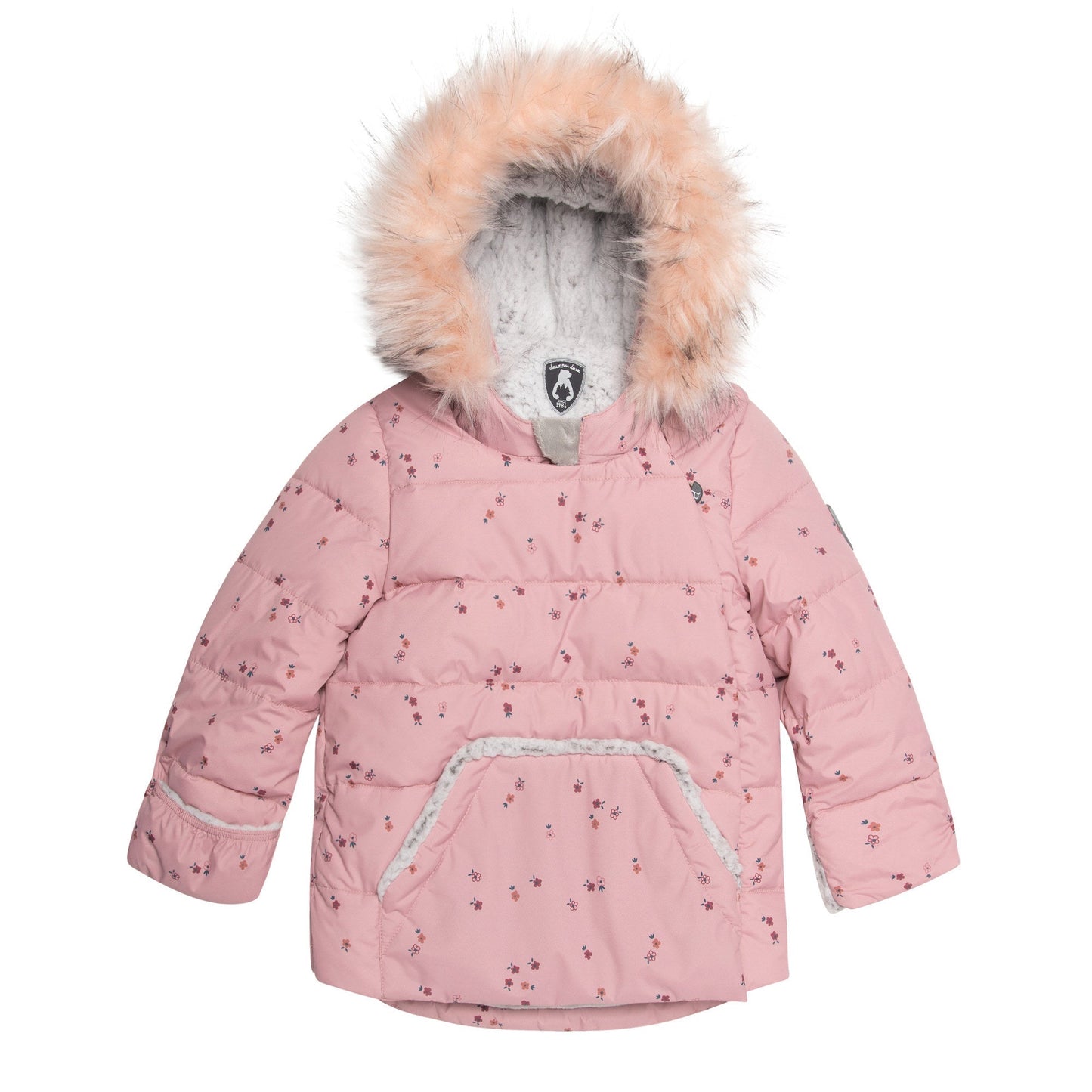 Chocolate Styx Kids & Babies Printed Flowers Two Piece Baby Snowsuit Pink