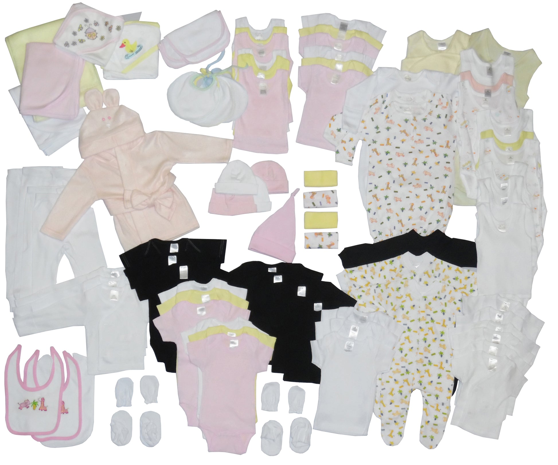 Emerald Clover Baby Clothing Girl 88 Piece Baby Starter Set Box