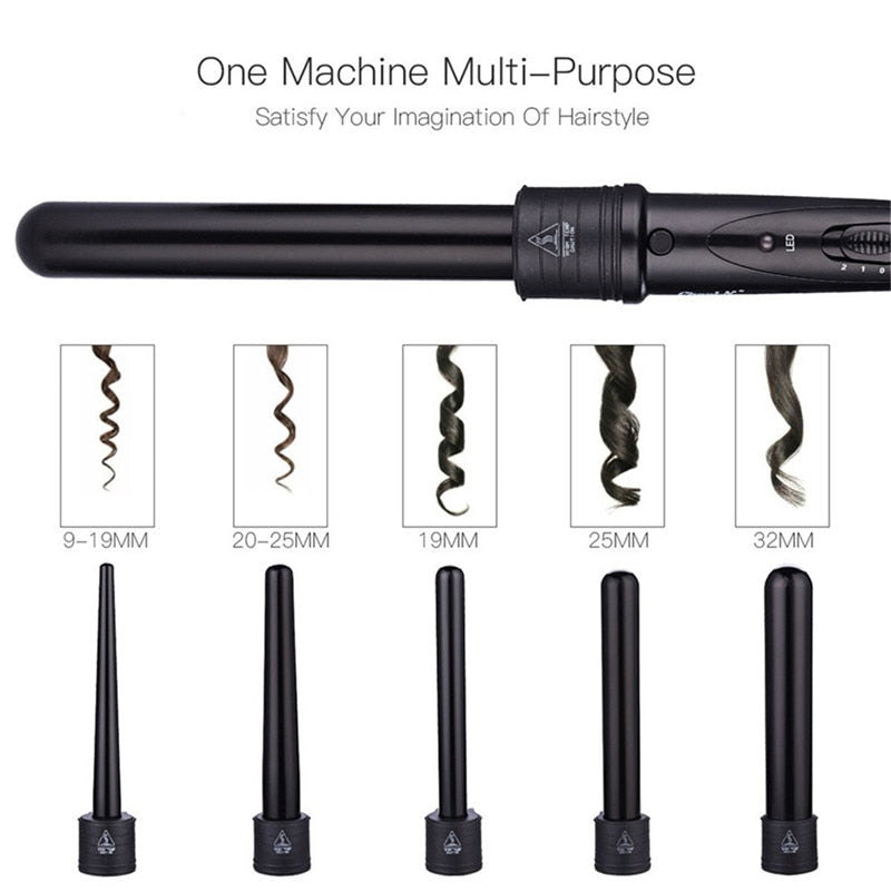 Maroon Asteria Haircare Tourmaline Ceramic Electric Curling Iron