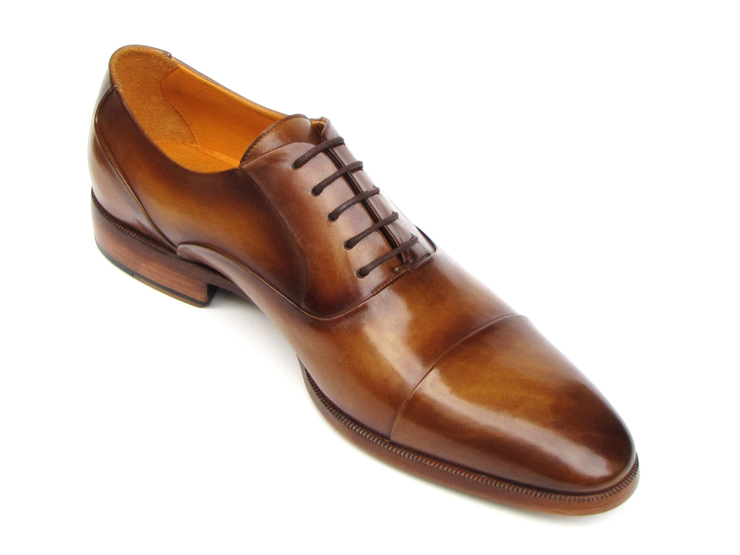 Paul Parkman Men's Brown Leather Oxford Shoes (ID#074-CML)