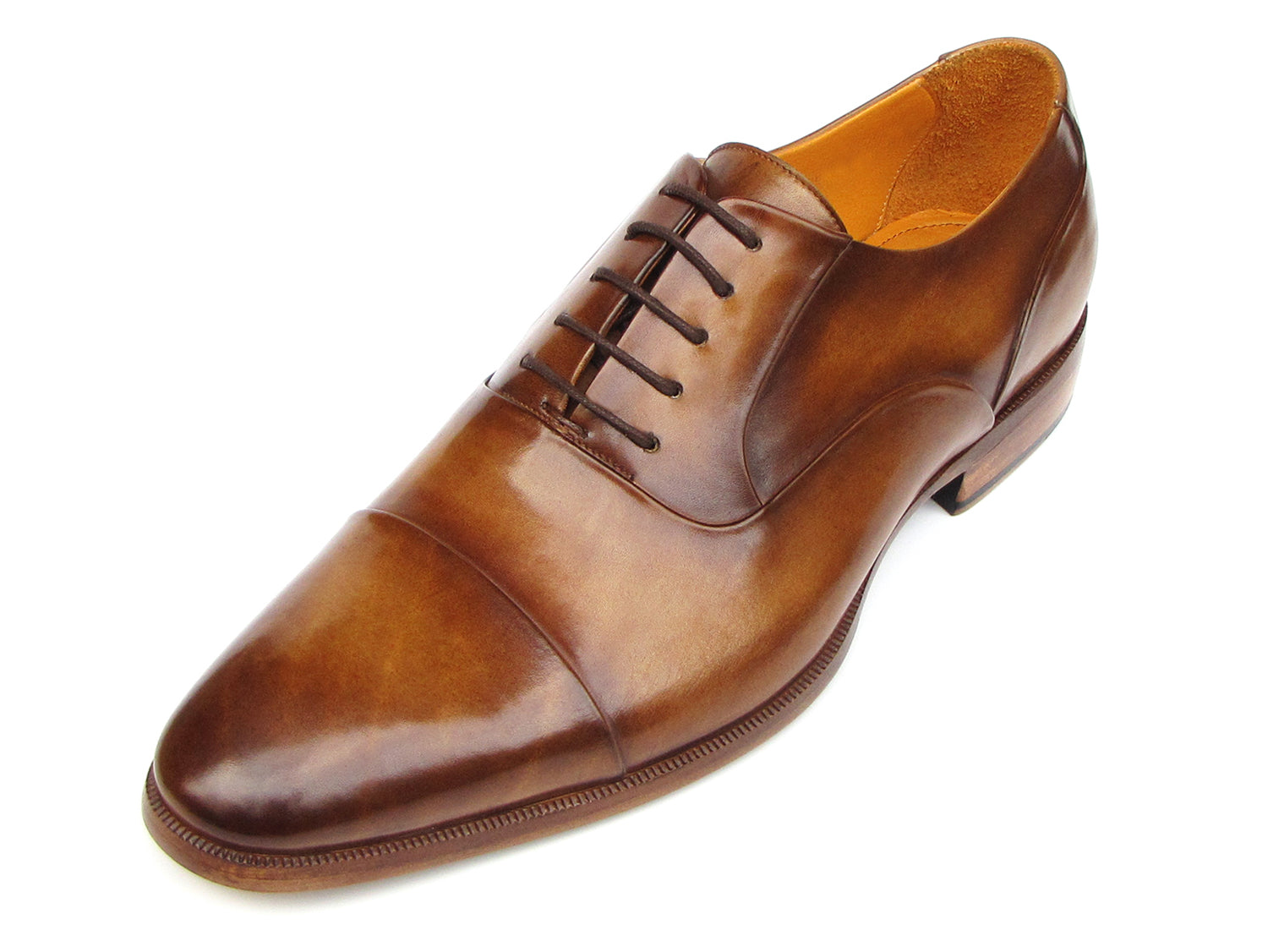 Paul Parkman Men's Brown Leather Oxford Shoes (ID#074-CML)