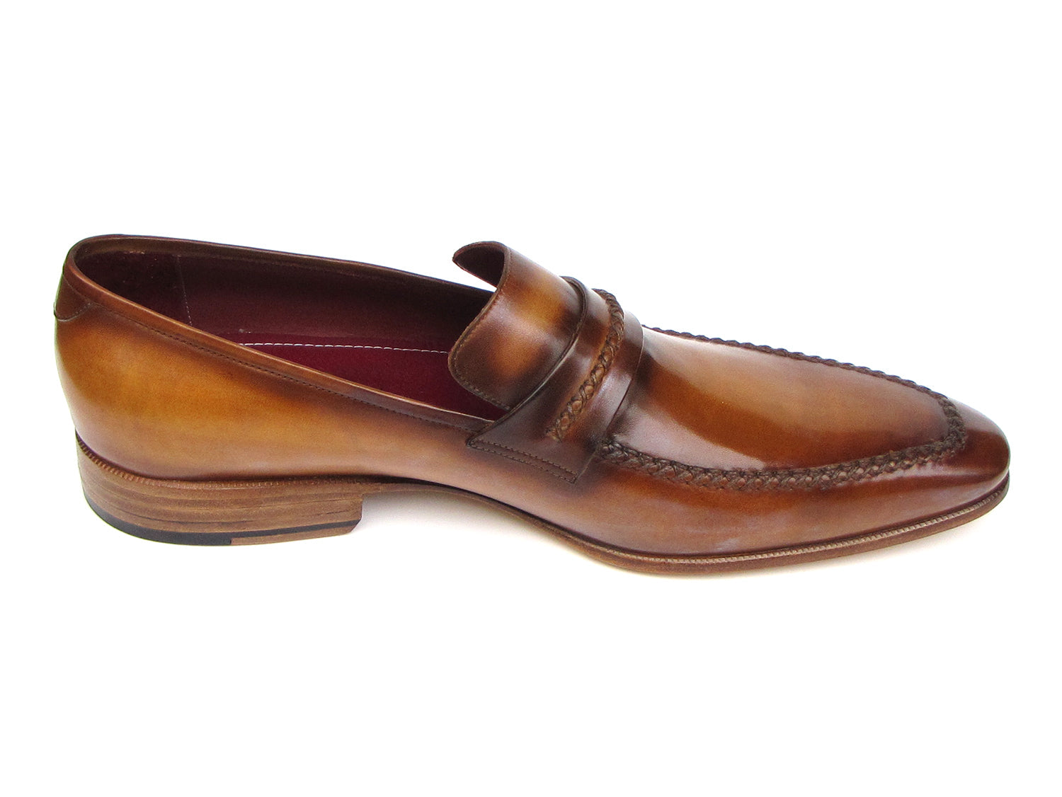 Ruby Ophion Footwear Paul Parkman Men's Loafer Brown Leather Shoes (ID#068-CML)