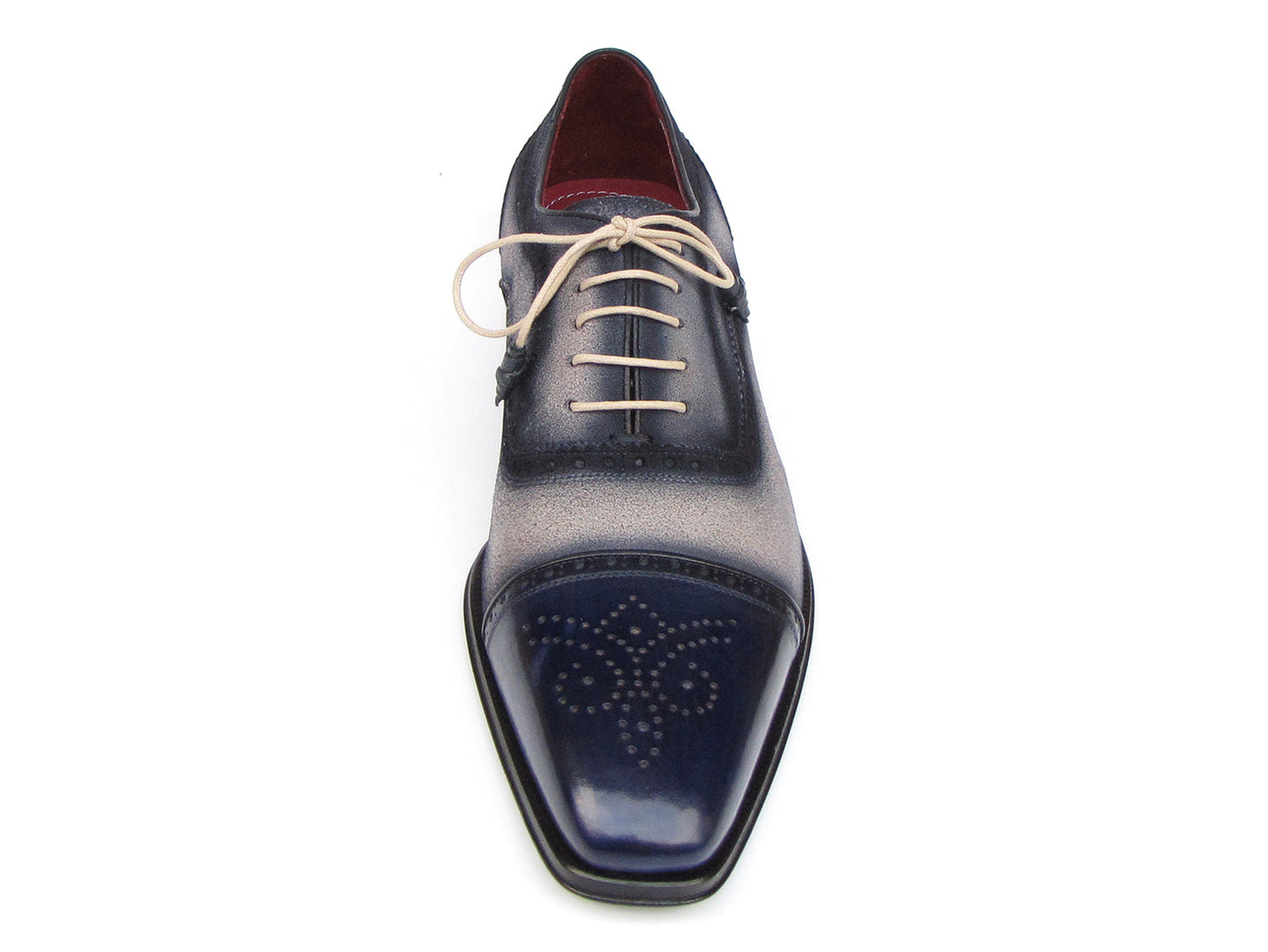 Ruby Ophion Footwear Paul Parkman Navy & Grey Captoe Oxfords (ID#024-BLS)