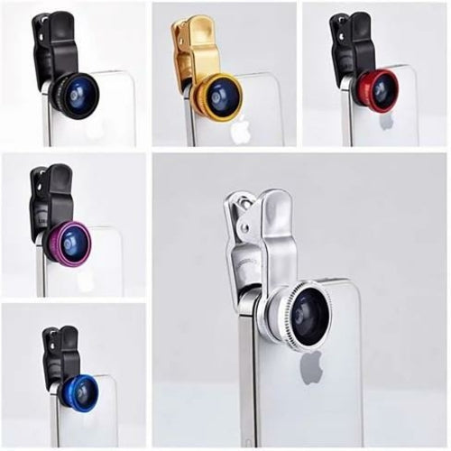 Salmon Lucky Audio & Video 3-in-1 Universal Clip on Smartphone Camera Lens