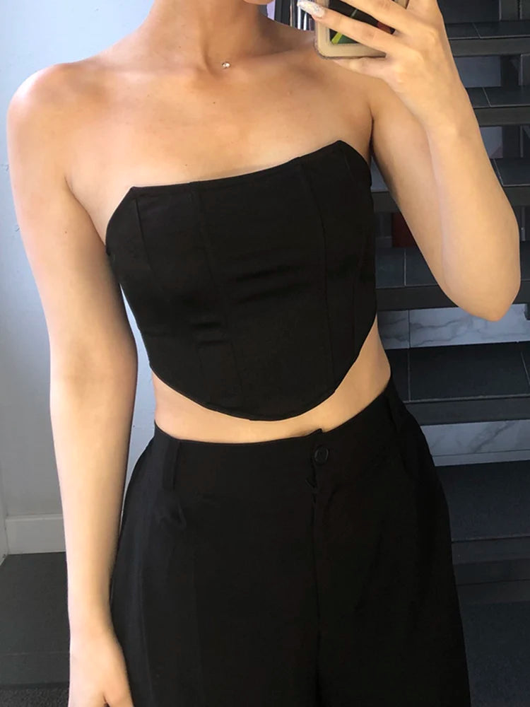 AliExpress Other Woman's Sexy Sleeveless Off Shoulder Crop Top