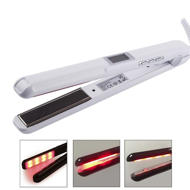 Maroon Asteria Haircare Hair Straightener Infrared and Ultrasonic Profession Cold Hair Press