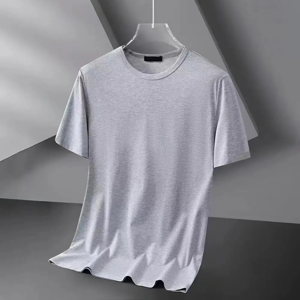 AliExpress Other Unisex Solid Color Short Sleeved T-shirt