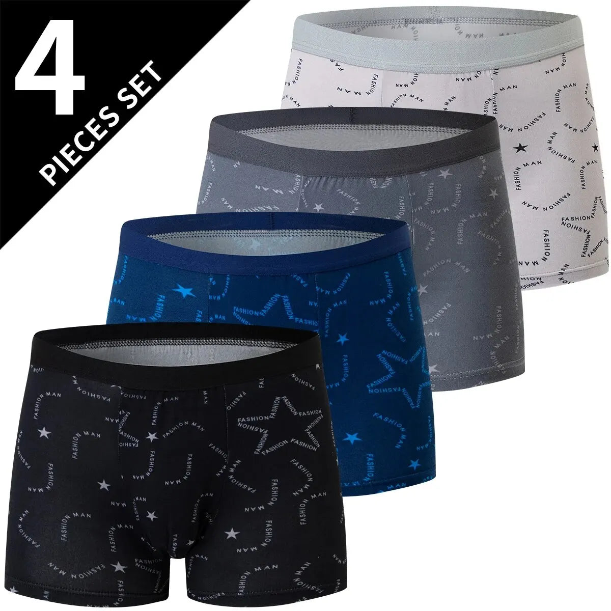 AliExpress Other 4 Pack Men's Printed Boxer Briefs