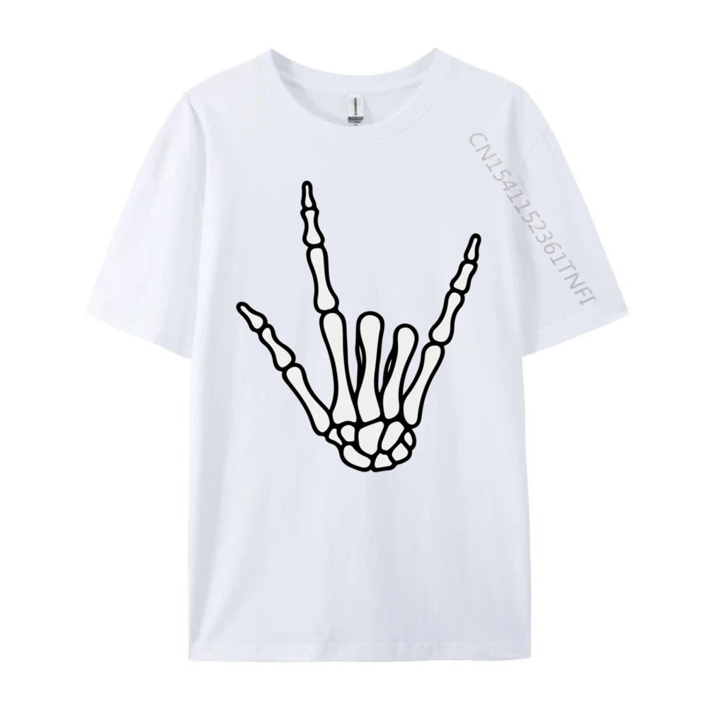 AliExpress Other Men's Hard Core Skeleton Hand Printed T-Shirt