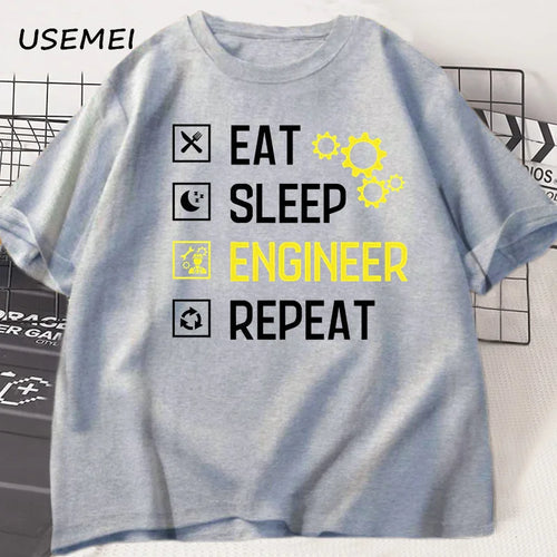 AliExpress Other Men's Engineer "Eat, Sleep, Engineer" Printed T-shirt