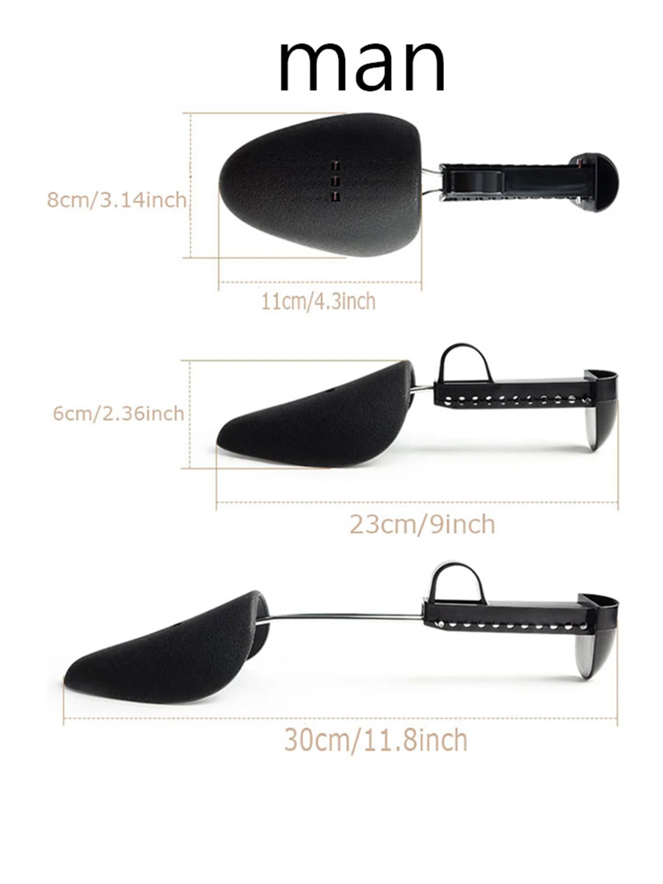 AliExpress Other 1pair Unisex Black Adjustable Plastic Shoe Trees