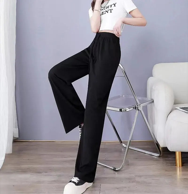 AliExpress Other Woman's Ice Silk High Waisted Sweat Pants