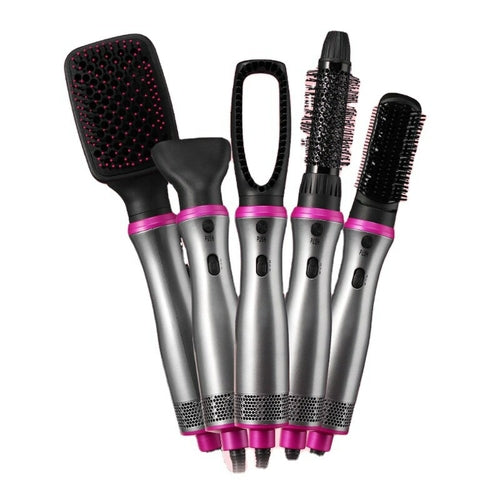 Maroon Asteria Haircare Upgraded Multifunctional Hot Air Curling Comb 5 in 1