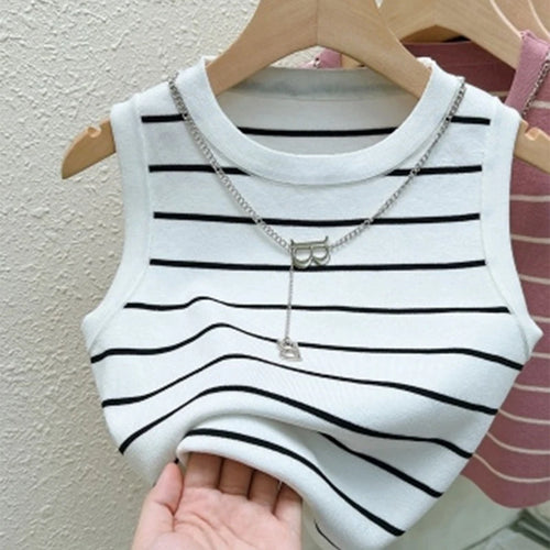 AliExpress Other Four Seasons Ladies Striped Sweater Vest