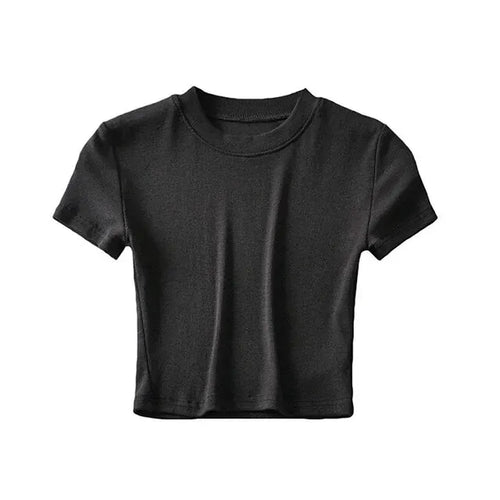 AliExpress Women's Clothing Women's Short Sleeve Slim Fit Crop Top