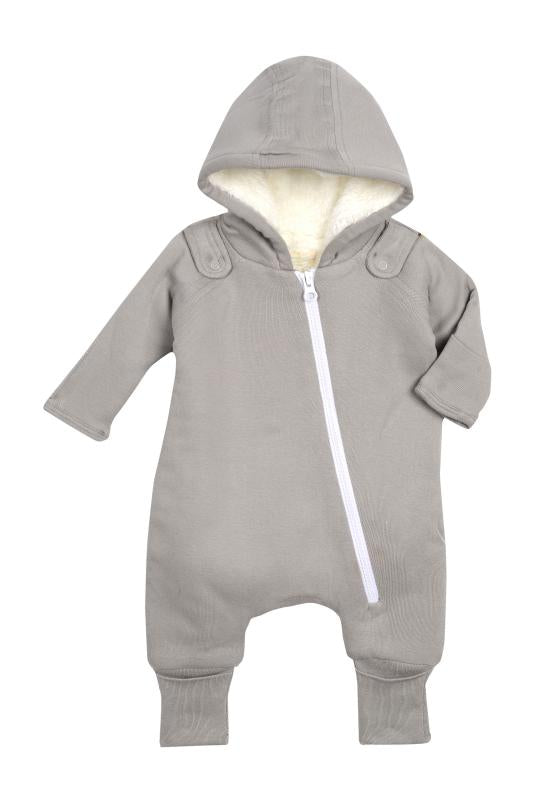 Fuchsia Milo Baby Clothing Smart Cuddly Jumpsuit + Bib - Gray