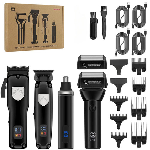 Maroon Asteria Haircare Men's Professional Electric Hair Clipper Set