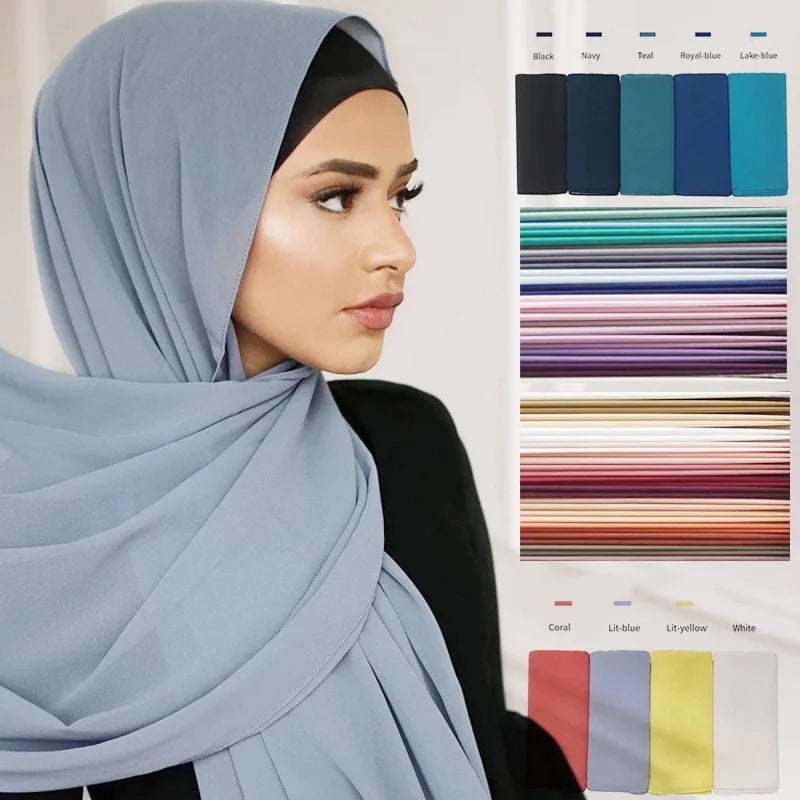 AliExpress Other Muslim Woman's Chiffon Hijabs